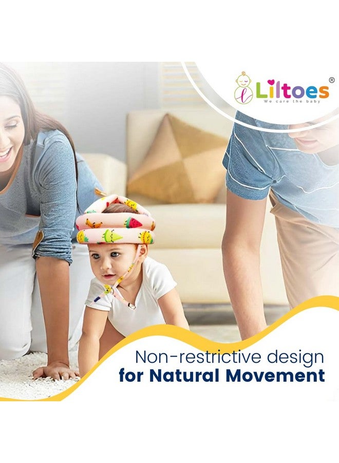 Liltoes Baby Head Protector For Safety Of Kids 6M To 3 Years- Baby Safety Helmet With Proper Air Ventilation & Corner Guard Protection (Fruitcake) - Image 3