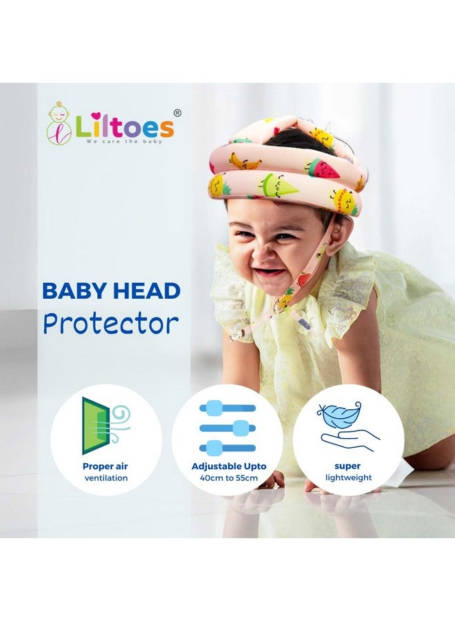 Liltoes Baby Head Protector For Safety Of Kids 6M To 3 Years- Baby Safety Helmet With Proper Air Ventilation & Corner Guard Protection (Fruitcake) - Image 5