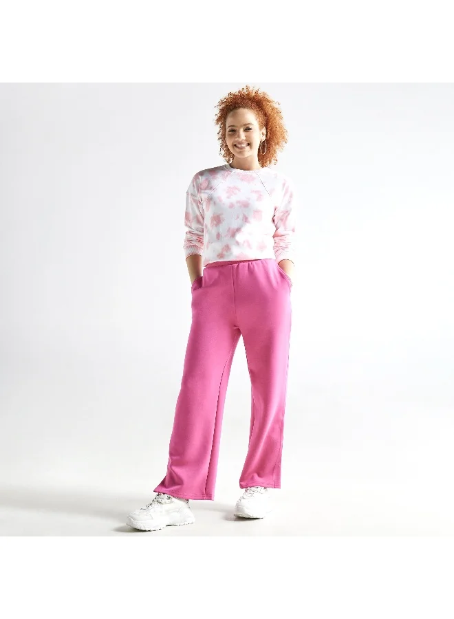 Splash FAV All-Over Print Sweatshirt with Crew Neck and Drop Shoulder Sleeves