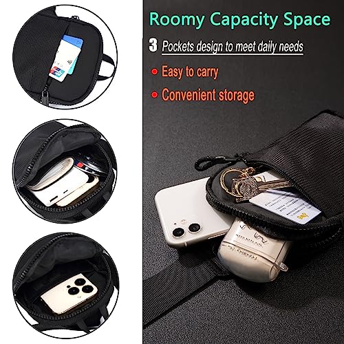 LKEX Mini Sling Bag Men Small Crossbody Bag Women Fanny Packs Casual Personal Pocket Bag Backpack Phone Chest Bag (Blue-Mini（L*w*h=13 * 3 * 19cm）) - Image 5