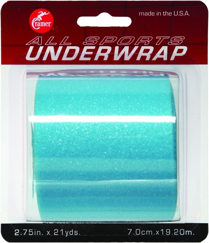 Cramer Tape Underwrap, Sports PreWrap for Athletic Ankle, Wrist, and Injury Taping Jobs, Hair Tie, Headband, Patella Support, Pre-Wrap Athletic Tape Supplies,2.75"X21 Yard Roll of Pre Wrap, Brite Teal - Image 4