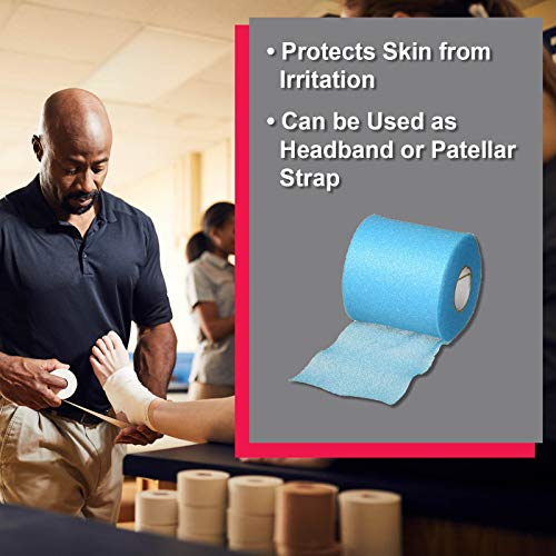 Cramer Tape Underwrap, Sports PreWrap for Athletic Ankle, Wrist, and Injury Taping Jobs, Hair Tie, Headband, Patella Support, Pre-Wrap Athletic Tape Supplies,2.75"X21 Yard Roll of Pre Wrap, Brite Teal - Image 2