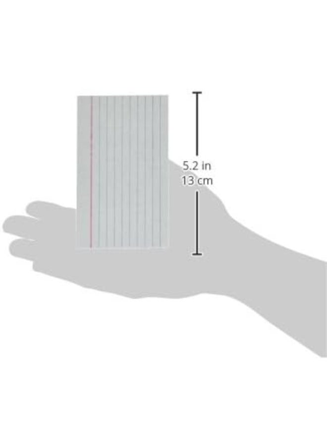 Mead Lined Index Cards, Note Cards, Ruled, 100 Count, 3" x 5", White (63350) - Image 2