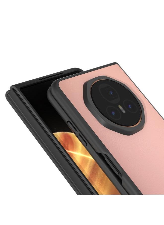 Zaboon Case For Honor Magic V3 PU Leather Black Frame Full Coverage Phone Case  - Image 3