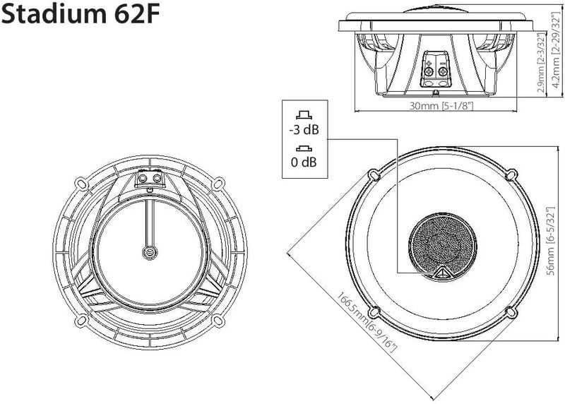 JBL مجموعة مكبرات صوت سيارة JBL Stadium 62F 65 بوصة كوكسيل 2 طريق من هارمان كاردون 240 واط نظام صوت سيارة - Image 5