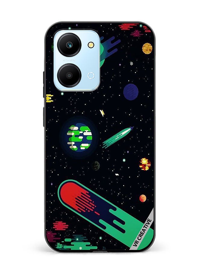 VR CREATIVE Protective Case Cover For Honor Play7T Galaxy Design Multicolour - Image 1