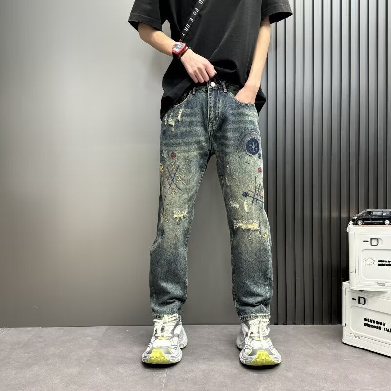 Unisex Casual Daily Denim Jeans - Image 3