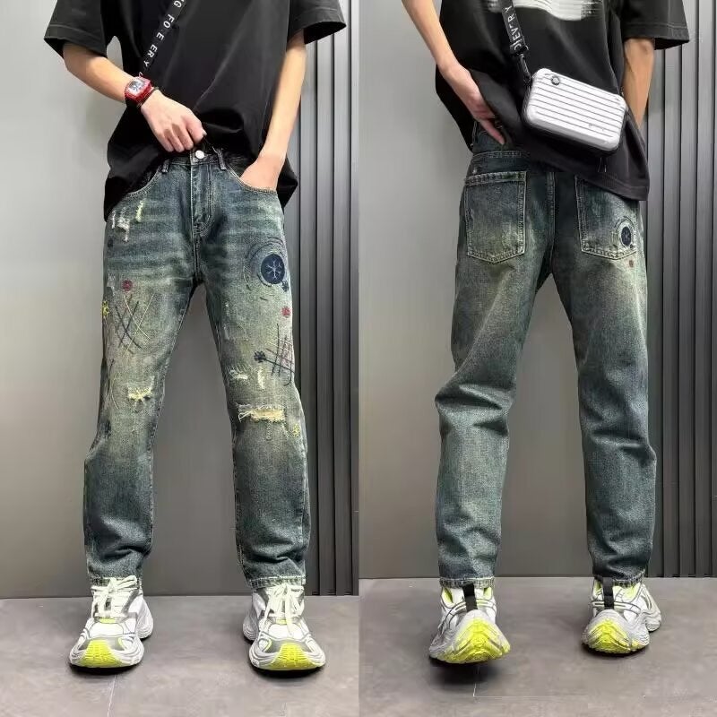 Unisex Casual Daily Denim Jeans - Image 2
