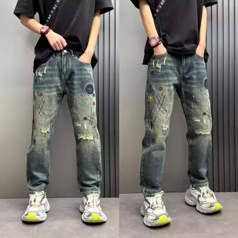 Unisex Casual Daily Denim Jeans - Image 4