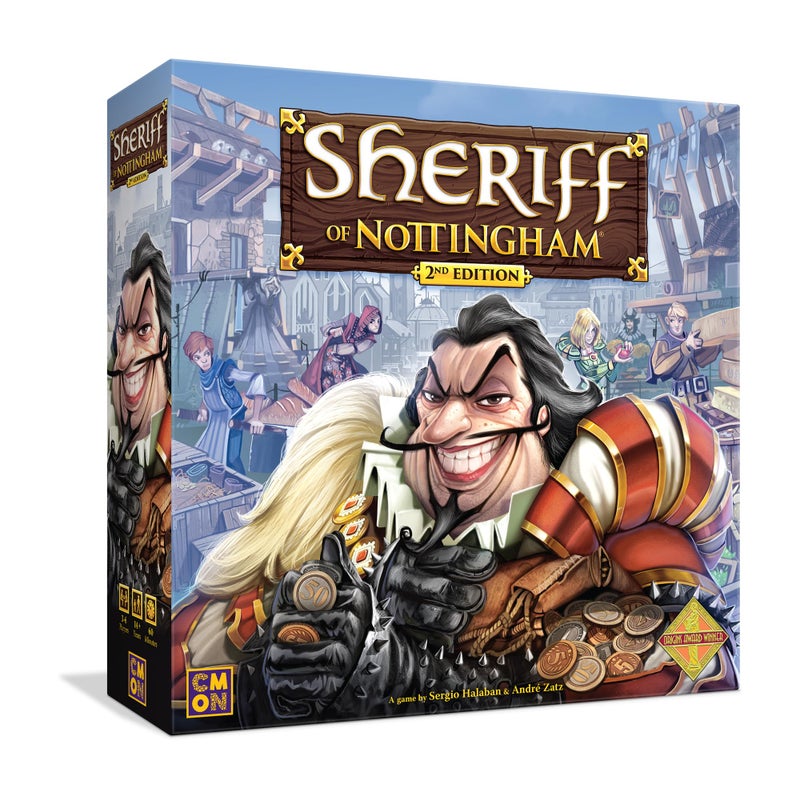 CMON Sheriff of Nottingham Board Game 2nd Edition Medieval Bluffing Card Drafting Strategy Game for Kids Adults Ages 14 36 Players 60 Minute Playtime