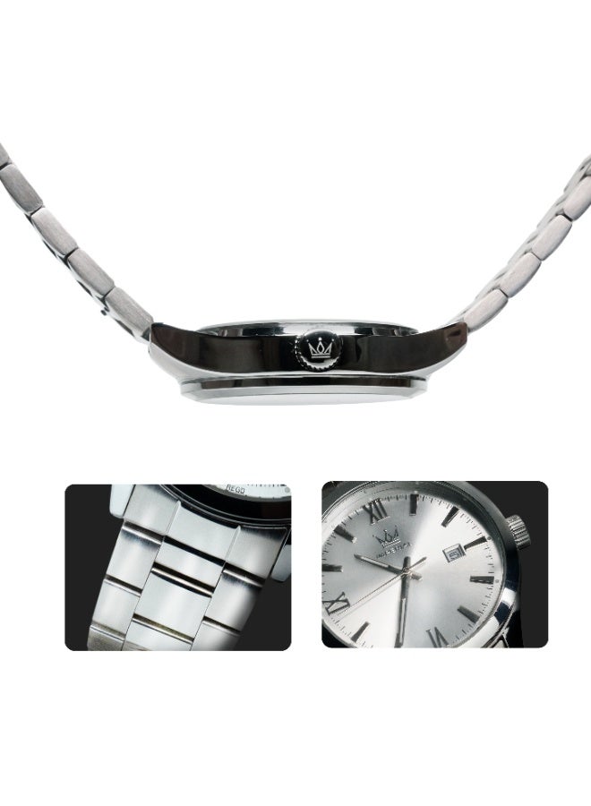 IMPERIAL Men's IPS Silver Stainless Steel Watch, Silver Dial, Y121 Movement, Butterfly Clasp, 3ATM Watch for Men | IMP.GZ1725M9037 - Image 3