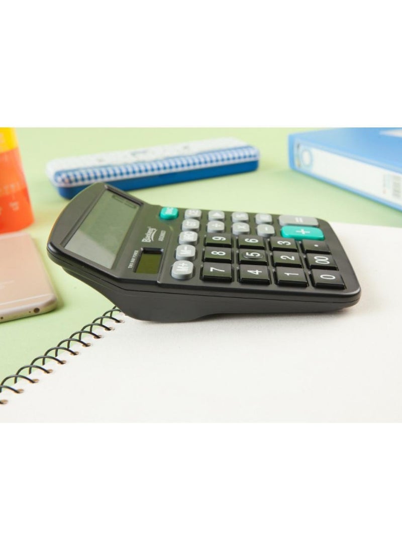 AIWANTO Large Key Buttons 12 Digits Desk Calculator with Calculator For Office School Home (Black-Style-1) - Image 4