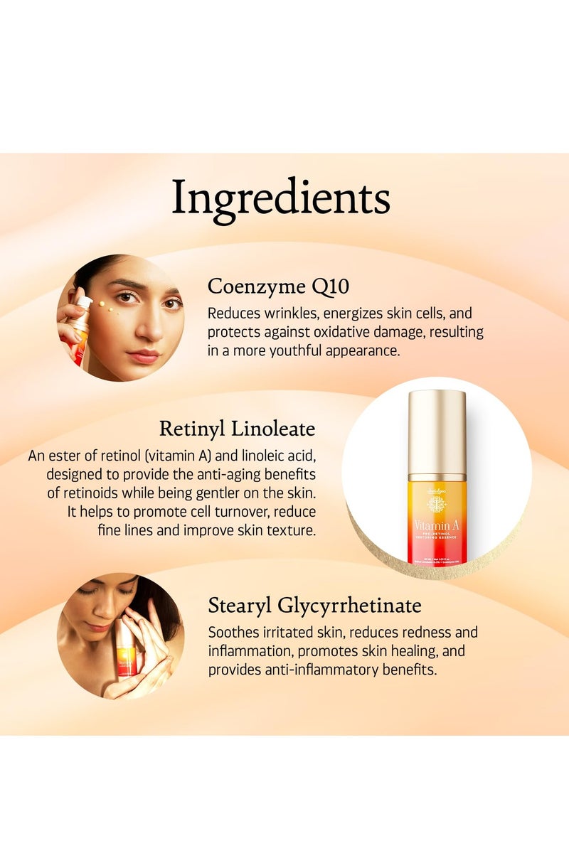 Indulgeo Essentials Vitamin A Pro Retinol Restoring Essence 30ml - Image 3