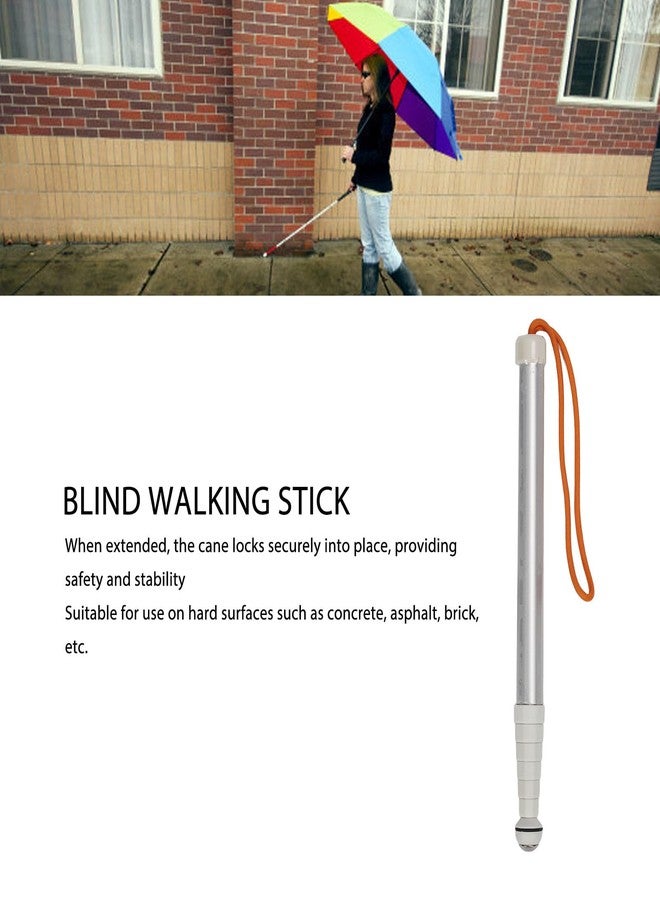 دبوفير عصا مشي بيضاء للمكفوفين من ديبوفيرز، عصي مشي، أدوات للمكفوفين، عصا مشي تلسكوبية للمكفوفين، عصا عاكسة مضادة للانزلاق والصدمات للمكفوفين مع حقيبة تخزين - Image 2