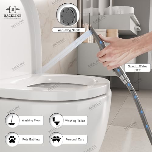 B BACKLINE Backline Water Saving Jet Spray for Toilet | Health Faucet for Toilets | ABS Hand Gun | Bathroom Bidet Spray (Gun Grey - Gun Only) - Image 3