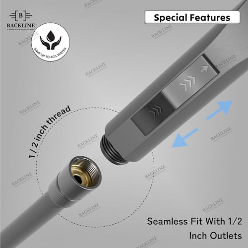 B BACKLINE Backline Water Saving Jet Spray for Toilet | Health Faucet for Toilets | ABS Hand Gun | Bathroom Bidet Spray (Gun Grey - Gun Only) - Image 4