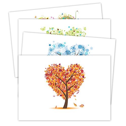 Canopy Street Seasons of Life Note Card Assortment Pack/Set Of 24 Greeting Cards And White Envelopes / 4 7/8" x 3 1/2" Cards Featuring 4 Seasonal Tree Designs - Image 3