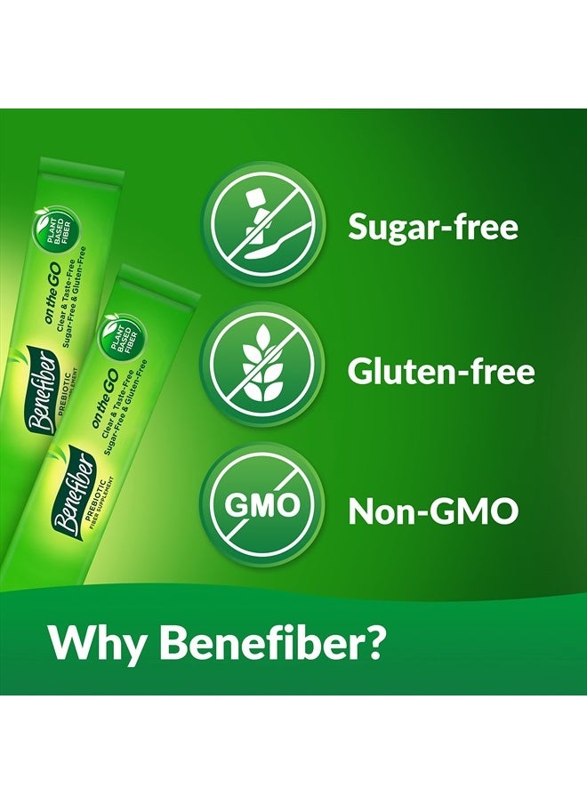 Benefiber - On The Go Prebiotic Fiber Supplement Powder for Digestive Health, Daily Fiber Powder, Unflavored Stick Packs - 36 Sticks, Pack Of 2 - Image 1