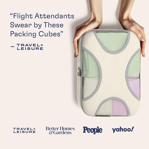 Shacke Packing Cubes for Travel 8 Set - Premium Luggage Organizer Bags - Versatile Travel Organizer for Women and Men - Optimized Packing Bags - Travel Essentials (Sand) - Image 3