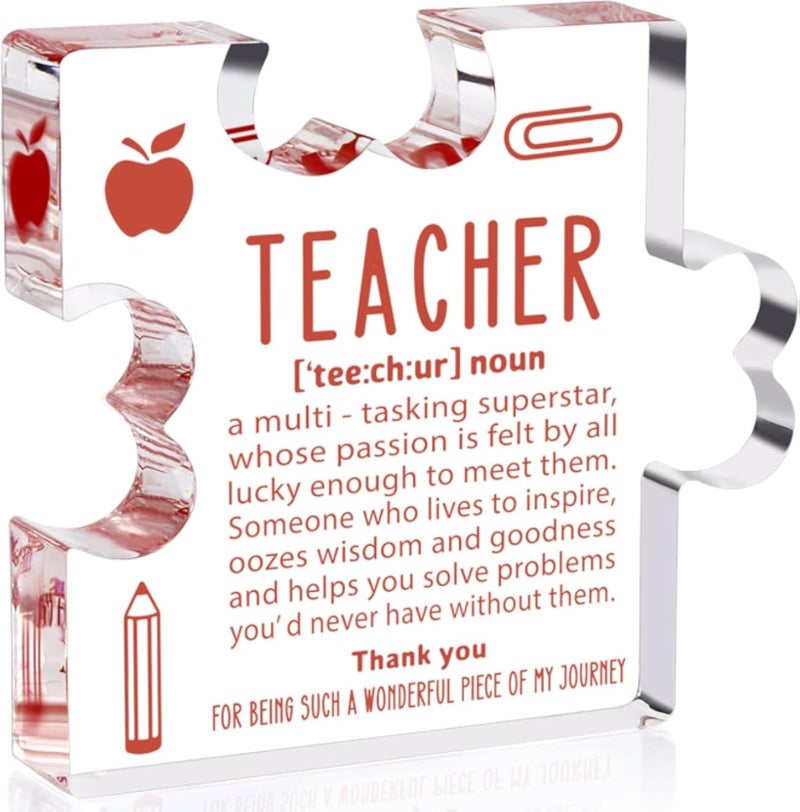 هدايا تقدير المعلم من TuSuQing للنساء والرجال، أفضل هدية للمعلم على الإطلاق، عيد ميلاد، عيد الميلاد، العودة إلى المدرسة، التخرج، يوم المعلم، نهاية الأسبوع، شكرًا لك، لغز المعلم، لافتة أكريليك
