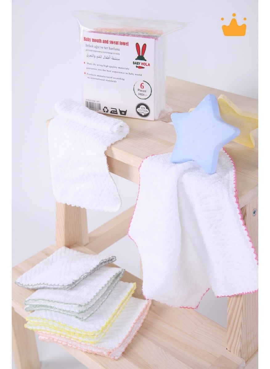 Baby Hola Baby Mouth Wipes and Sweat Towel 6 Pack 1071  - Image 2