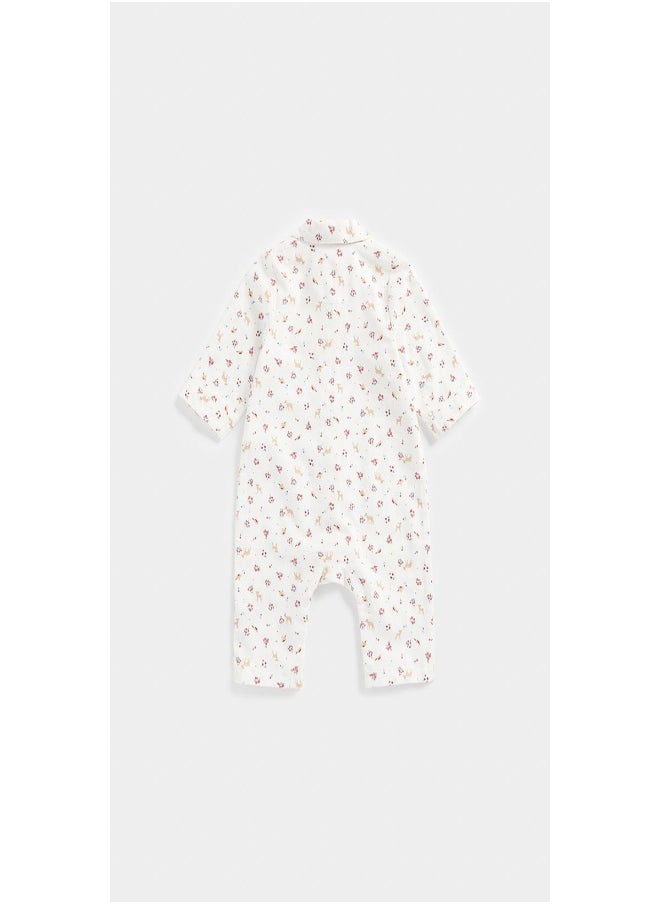 mothercare - Festive Woven Baby Pyjamas - Image 1