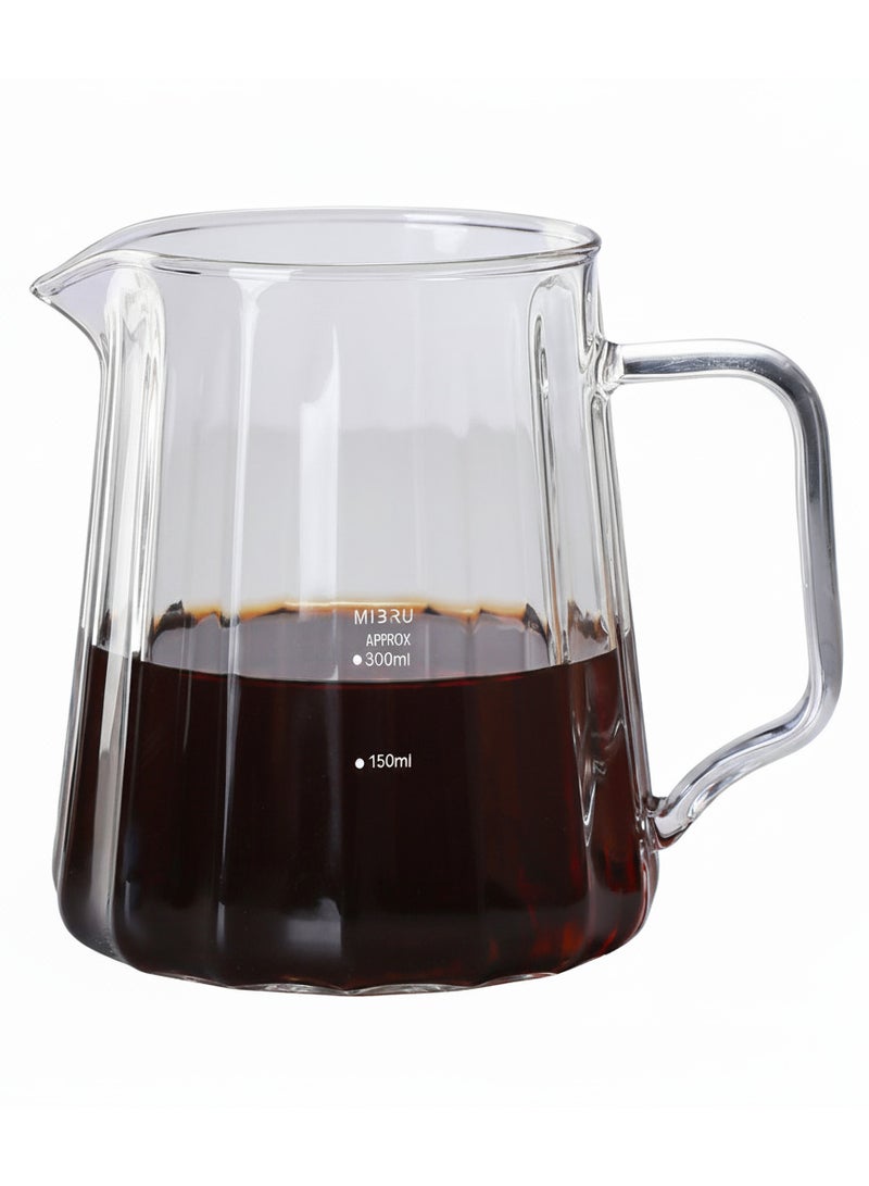 MIBRU 550ml Coffee Glass Server Durable Clear Glass Carafe for Home Use Everyday Coffee Brewing and Serving - Image 2