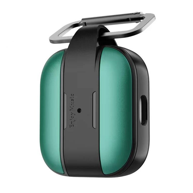 Mutural Rugged Utility Protective Case with Hook For AirPods 3 (Green)