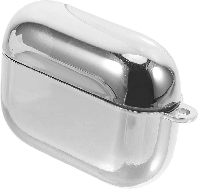 Silver Protective Case Cover for Wireless Earbuds Charging Case Portable Shell - Image 1
