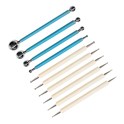 HSYMQ 10Pcs Dotting Tools, Ball End Dot Art Tools for Rock Painting, Pottery Clay Modeling Embossing Art Mandala - Image 1