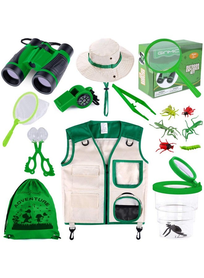 Ginmic Kids Explorer Kit & Bug Catching Kit, 11 Pcs Outdoor Exploration Kit For Kids Camping With Binoculars, Adventure, Hunting, Hiking, Educational Toy Gift For 3-12 Years Old Boys Girls - Image 1