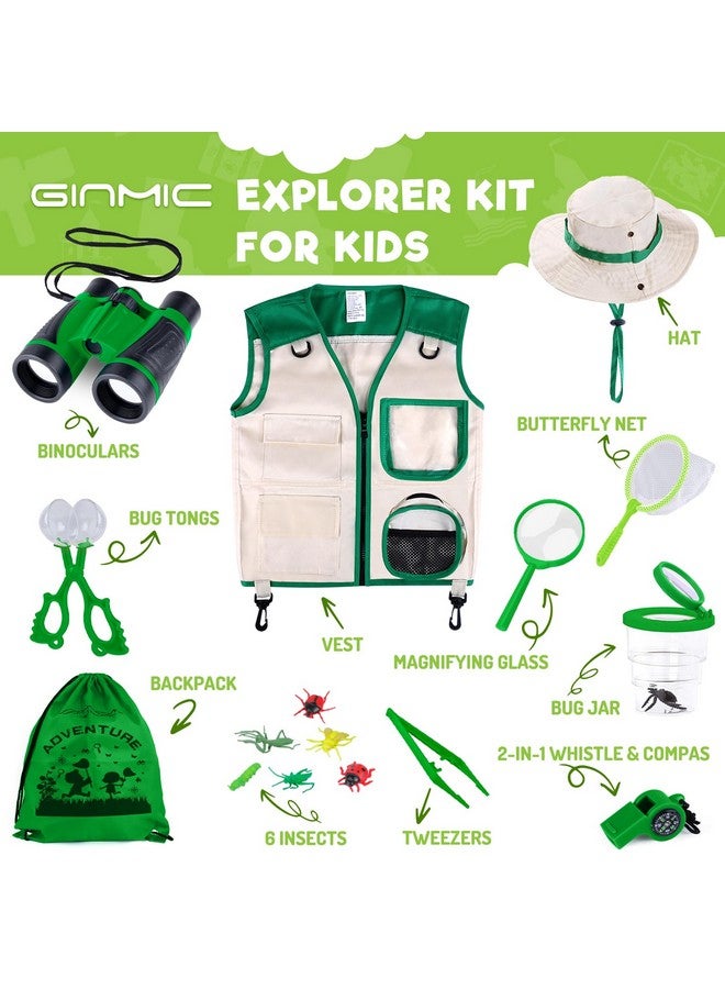 Ginmic Kids Explorer Kit & Bug Catching Kit, 11 Pcs Outdoor Exploration Kit For Kids Camping With Binoculars, Adventure, Hunting, Hiking, Educational Toy Gift For 3-12 Years Old Boys Girls - Image 2
