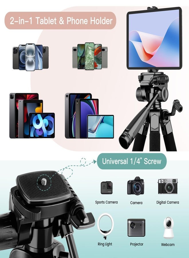 Victiv 68" Phone Tripod, Tablet Tripod for ipad iPhone with Remote - Image 5