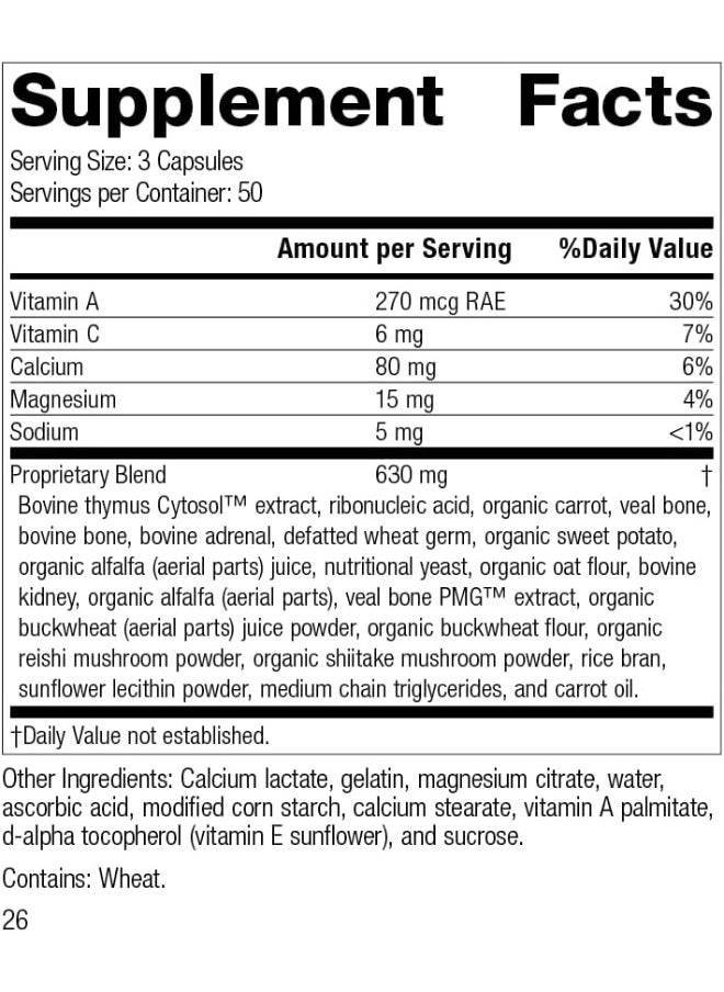 Standard Process Congaplex - Source Of Antioxidant Vitamin C, Supports Healthy Immune System Function, 900 Iu Vitamin A, 6 Mg Vitamin C, 80 Mg Calcium, 15 Mg Magnesium - 150 Capsules  - Image 2