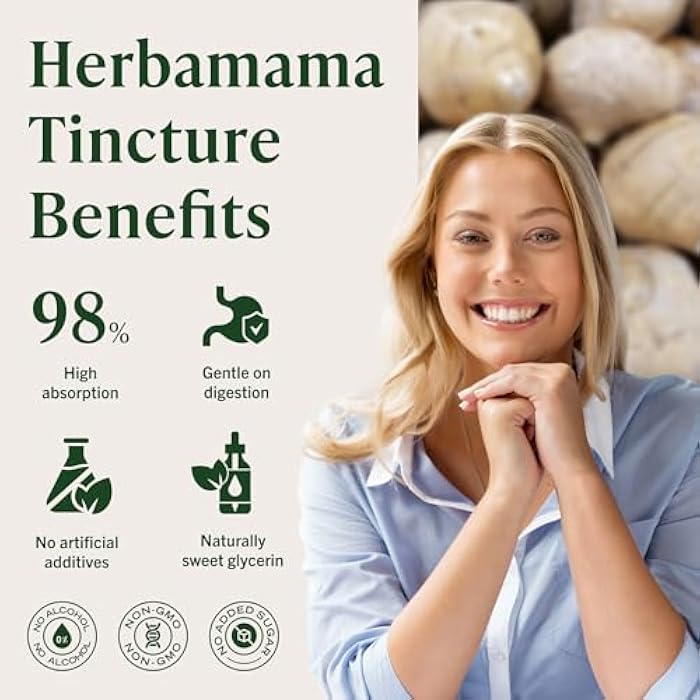 HERBAMAMA Maca Root Liquid Drops - Vegan Maca Root Extract for Women & Men Support - Non-GMO, Alcohol & Sugar-Free Liquid Supplement Tincture, 28-Day Supply - Image 5