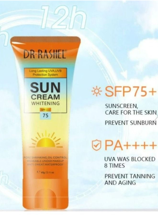 RASHELL whitening and moisturizing sun cream SPF75 60g  - Image 2