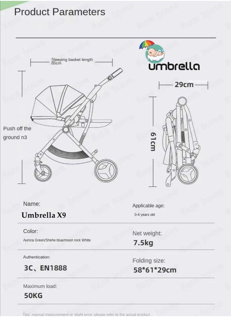 Stroller baby  Umbrella X9 luxury in two directions -black - pzsku/ZE02196A2843E7C47902AZ/45/_/1690845497/7041ca42-bda8-4ba3-b3db-dc173f9c0489