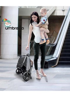 umbrella Stroller baby  Umbrella X9 luxury in two directions -black  - Image 5