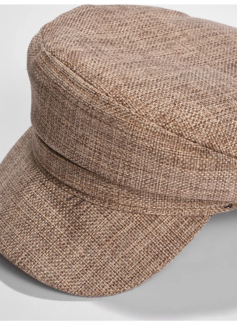صوص هاوت Beige Solid Visor Cap