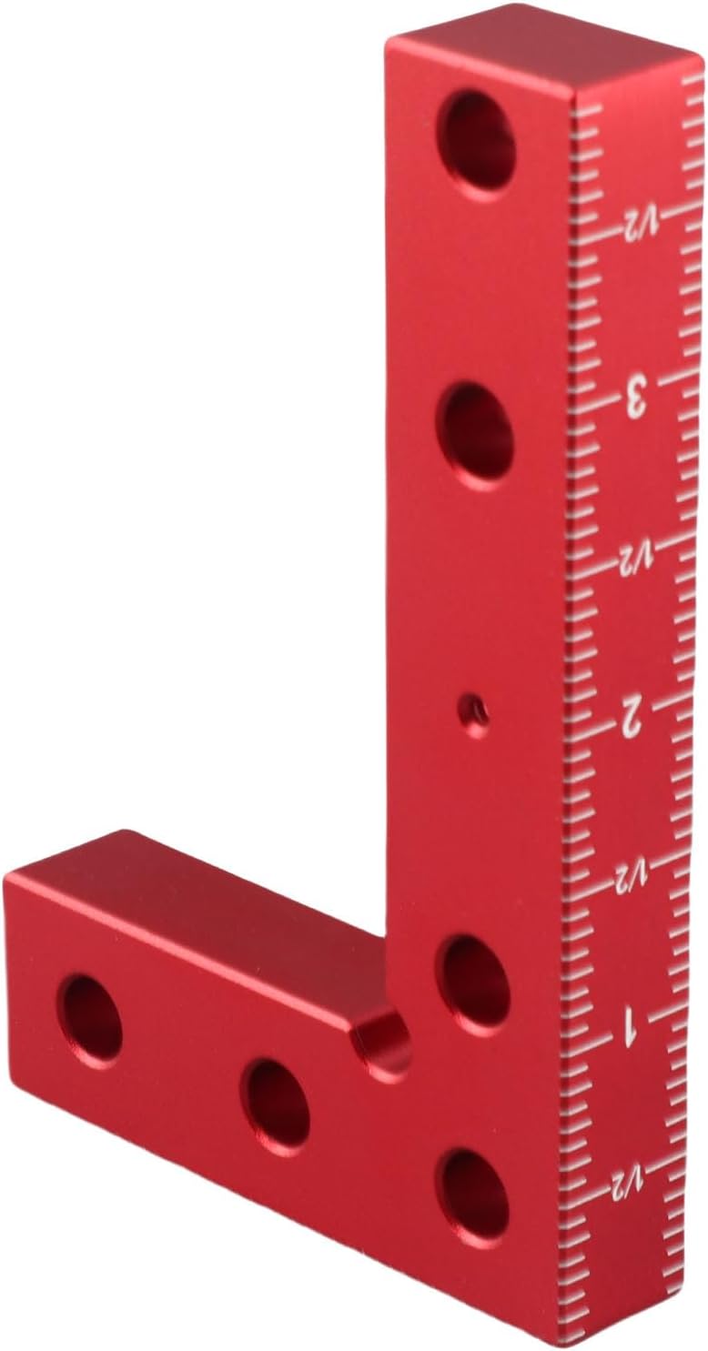 Small Square Aluminum Alloy Center Finder Tool, Woodworking Dowel Drill Guide Jig, Self Center Line Scriber with 2 Pins, 90 Degree Square for Precision Marking and Drilling - Image 5