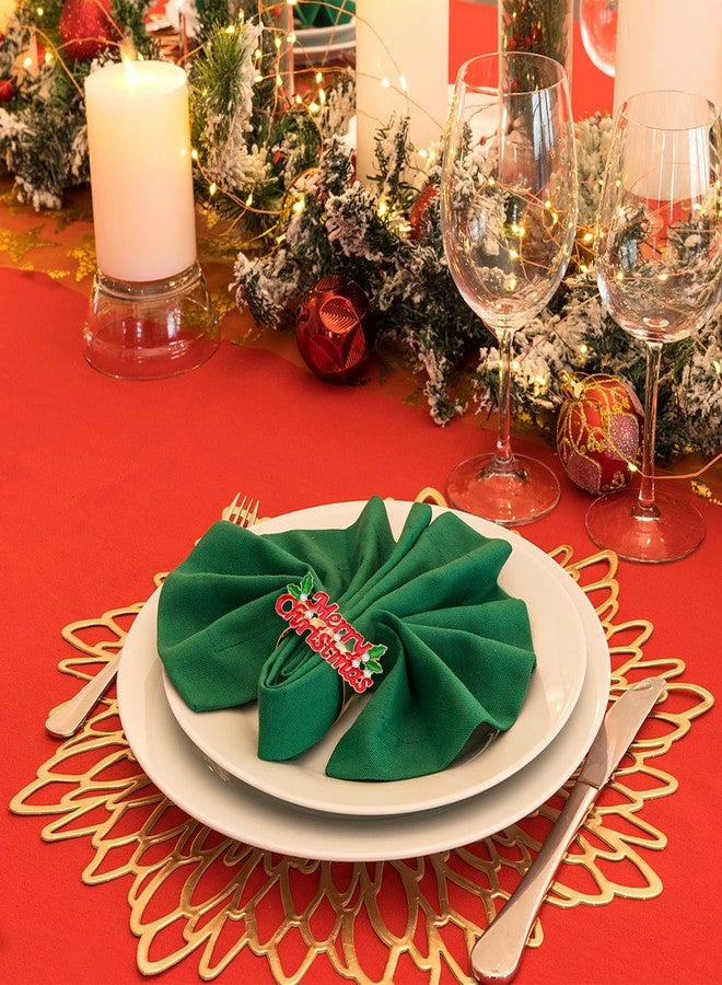 DTOFOOT 12 Pieces Christmas Napkin Rings Christmas Napkin Holders for Cloth Napkins Rhinestone Crystal Holiday Napkins for Dinners Parties Wedding Adornment Table Decorations - Image 5