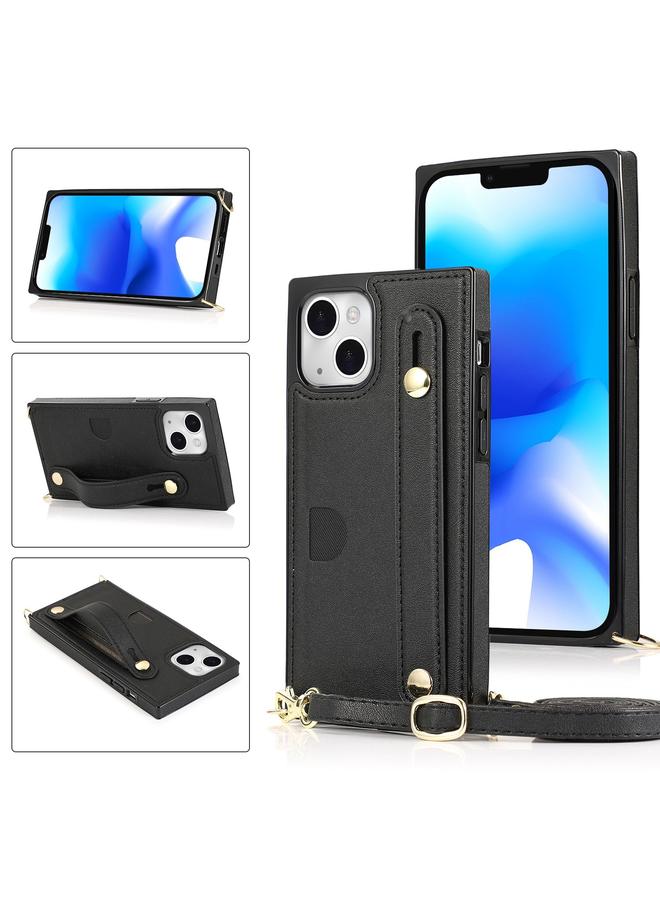 S-TOP Case For iPhone 14 Crossbody Wrist Strap Card Holder Phone Case - Image 1