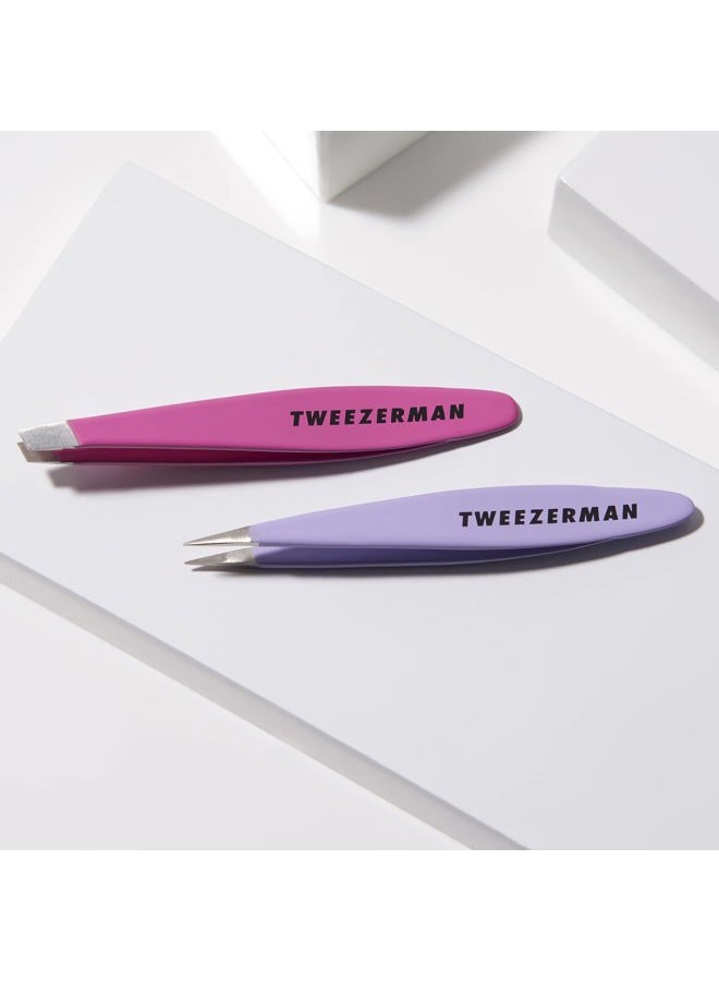 Tweezerman ملقط مائل ونقطة - مجموعة ملاقط للحواجب، الشعر الوجه، الشعر الناشئ - Image 5