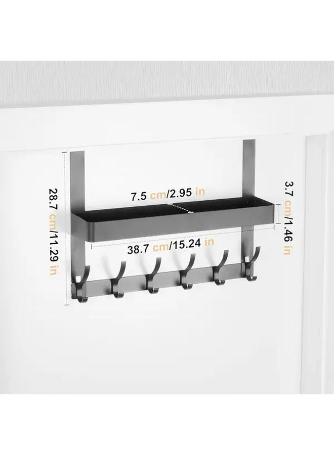 خطافات رمادية فوق الباب، حامل معاطف، منظف حائط معدني متين - Image 3