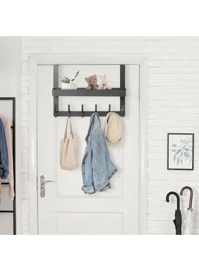 خطافات رمادية فوق الباب، حامل معاطف، منظف حائط معدني متين - Image 5