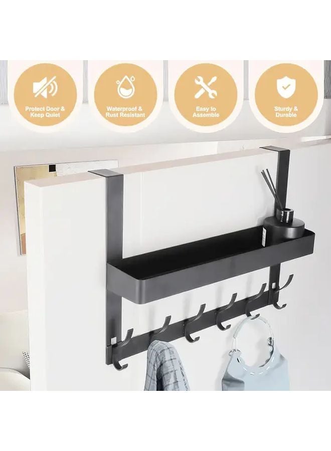 خطافات رمادية فوق الباب، حامل معاطف، منظف حائط معدني متين - Image 4