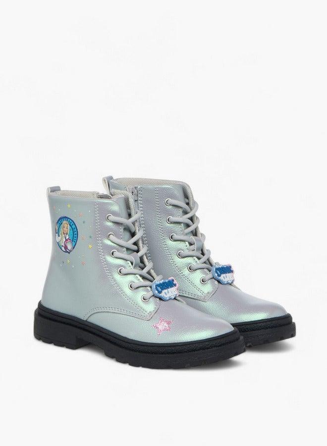 باربي أحذية الكاحل بطبعة مع سحاب إغلاق - Image 3