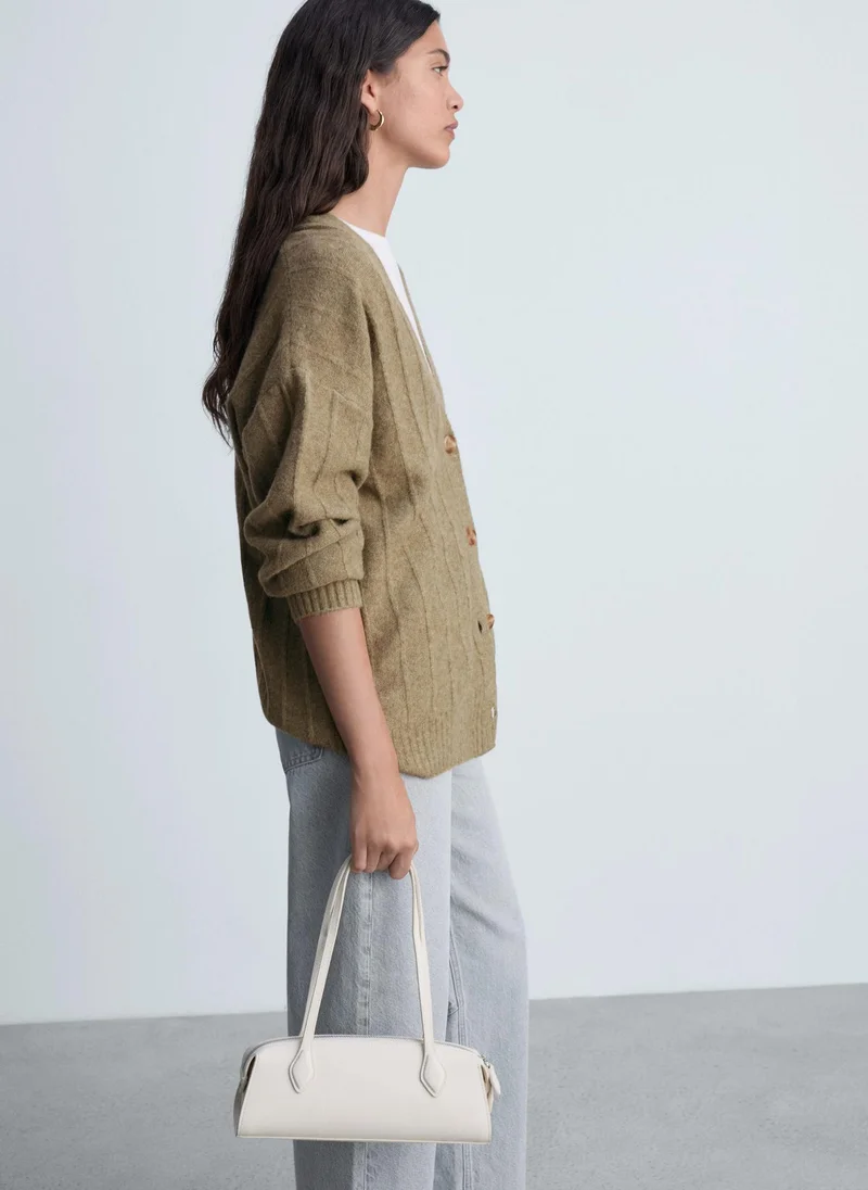 MANGO Buttoned Long Cardigan