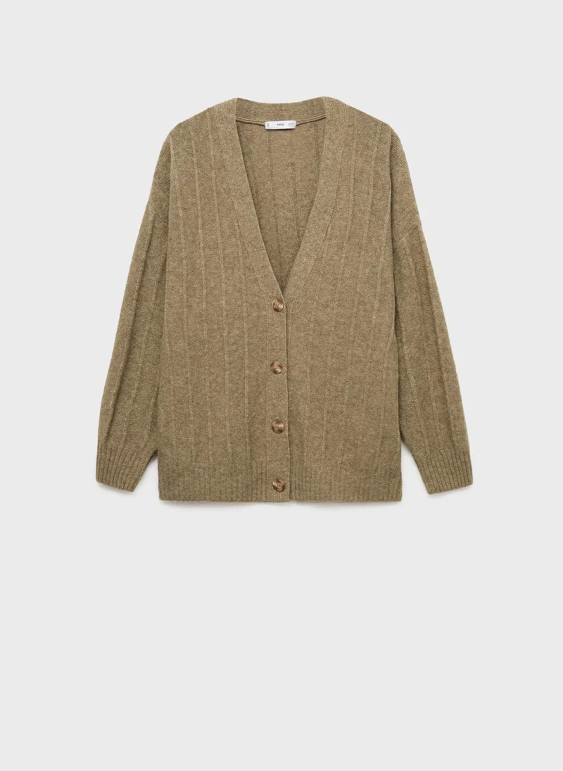 MANGO Buttoned Long Cardigan