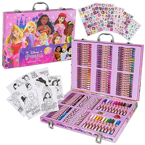 Disney Stitch Colored Pencils Art Supplies Kids Drawing Kit School Supplies Crayons Markers Coloring Sheets Art Kit Gifts for Kids Girls Multi Princess Set - Image 1